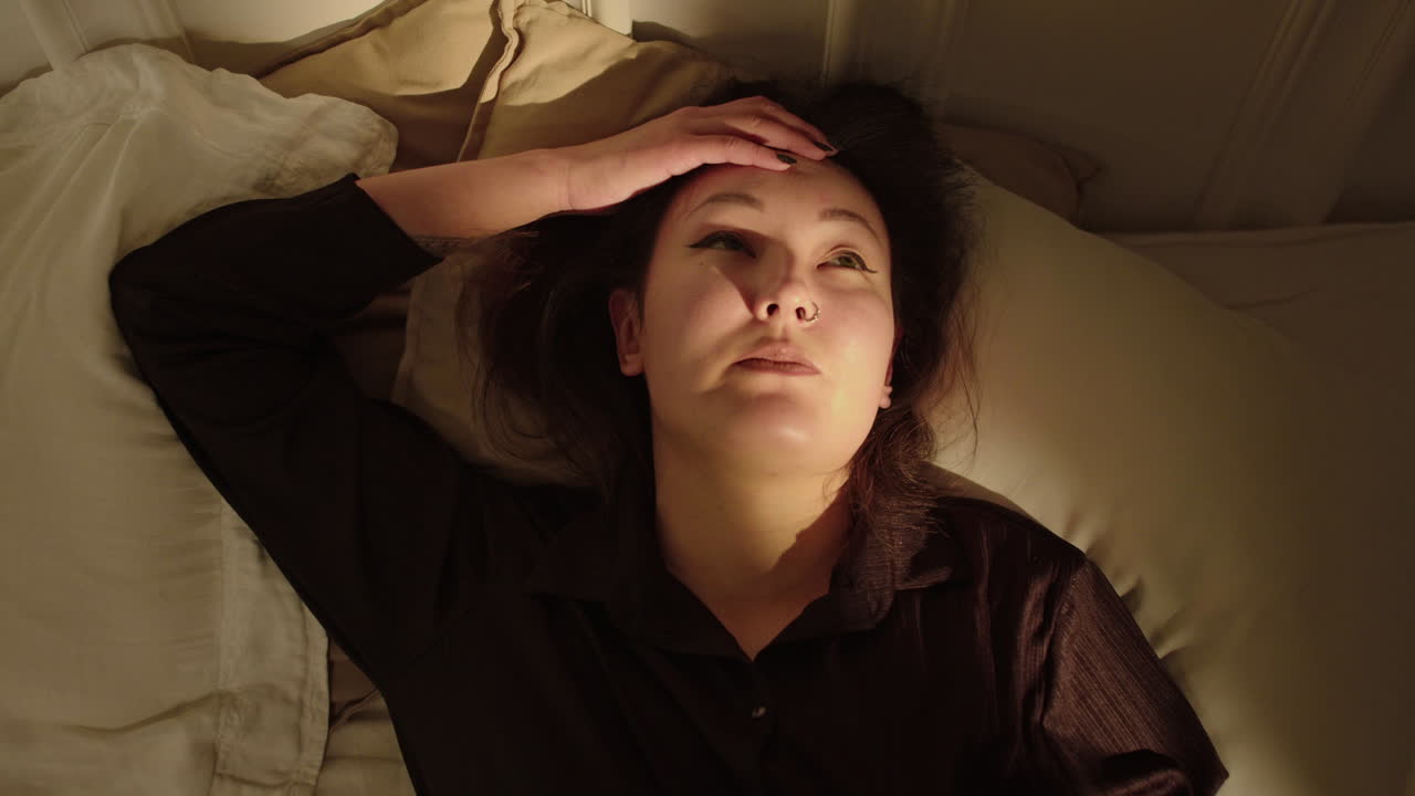 Woman trying to sleep