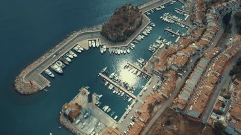 aerial view of a leisure port