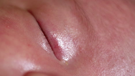 Close-up of a Sleeping Baby's Eye