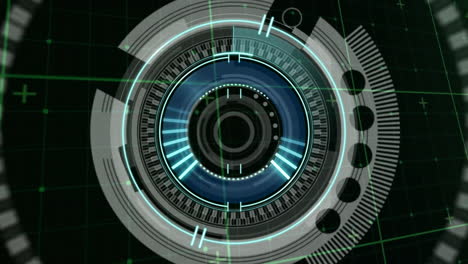 animación del procesamiento de datos sobre el escaneo del alcance