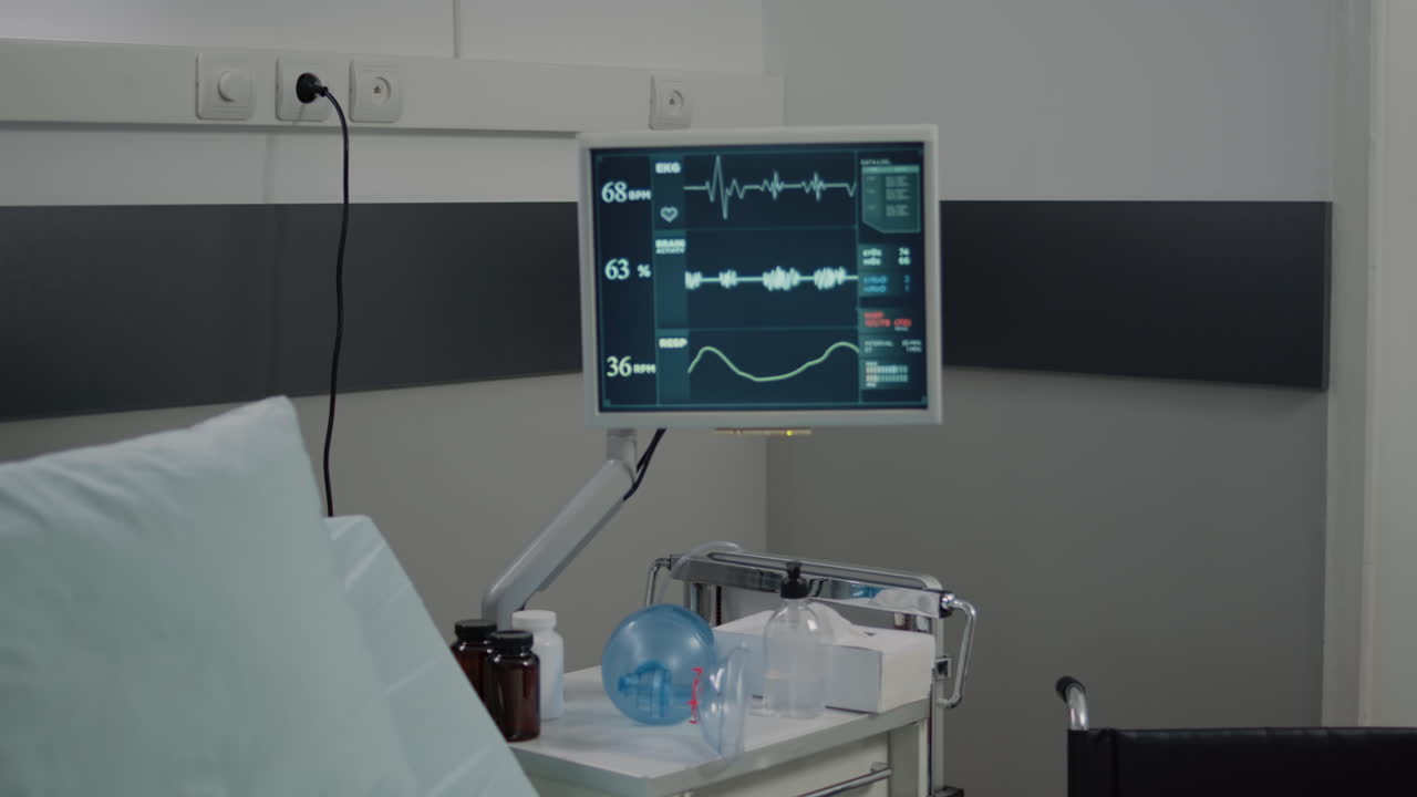 Close up of monitor used for heart rate and pulse measuring