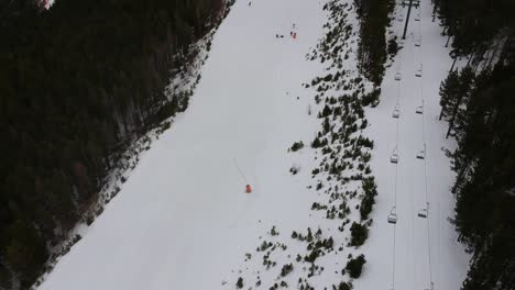 Aerial-views-of-ski-stations,-different-landscapes-and-viewers-in-Andorra-during-the-covid-times