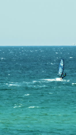 windsurfing on the ocean