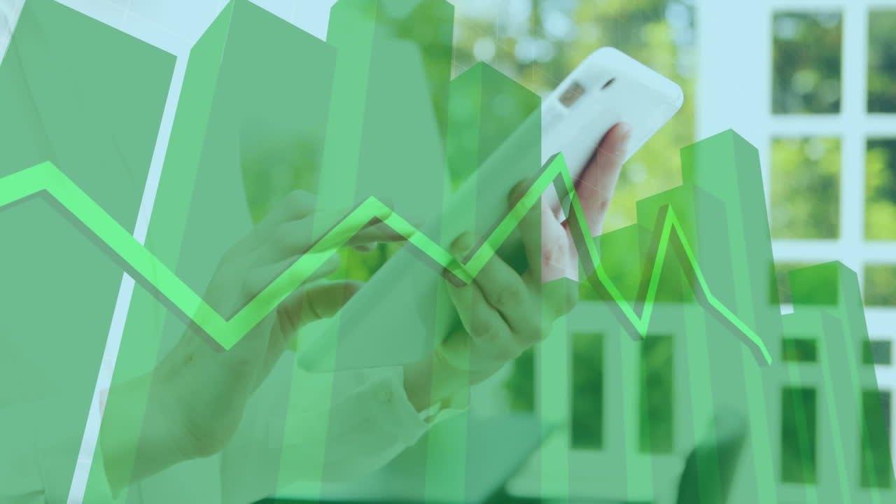 animación de múltiples gráficos sobre la sección media del hombre caucásico utilizando una tableta digital