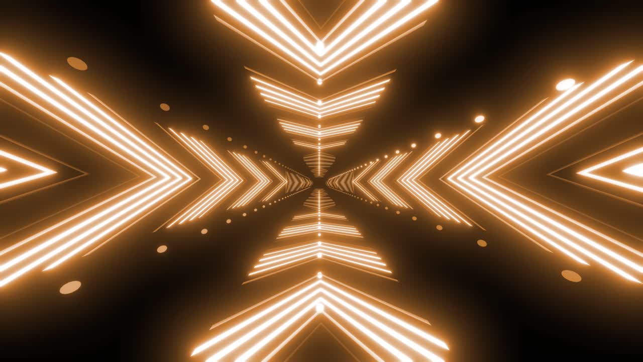 Abstract Neon Tunnel Visuals