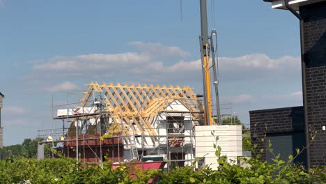 construction site during building phase