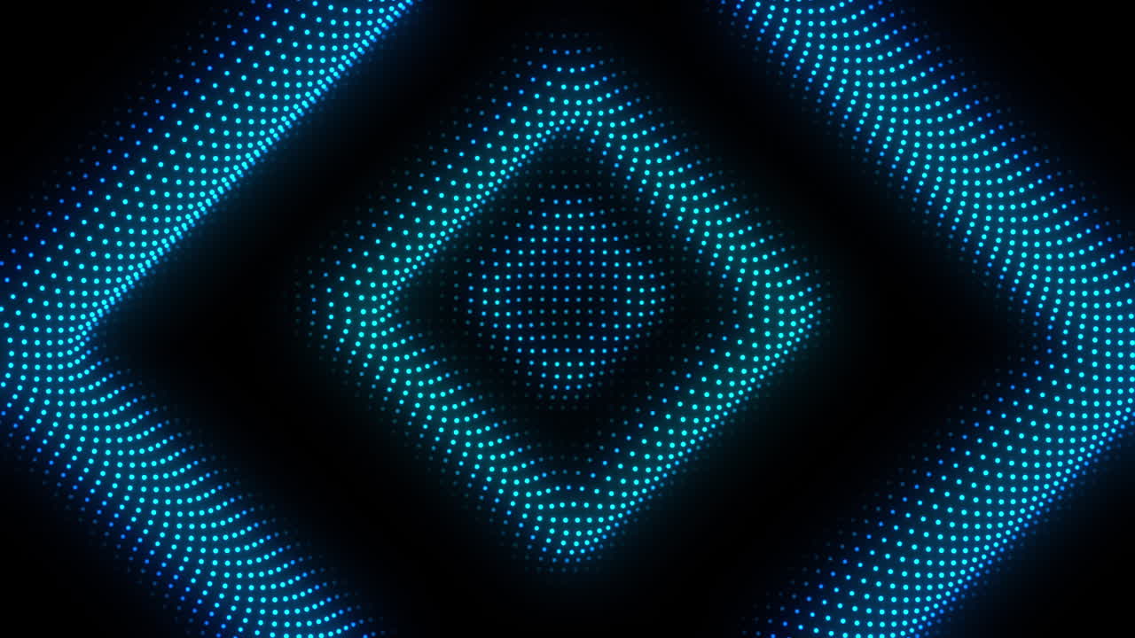 Abstract Glowing Blue Dot Pattern