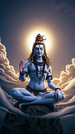 lord shiva in meditation