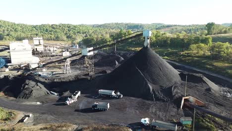 good aerial over a coal mine in west virginia 2