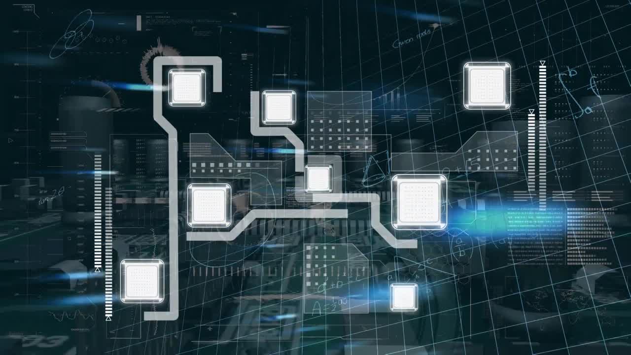 animación de redes y procesamiento de datos en la red