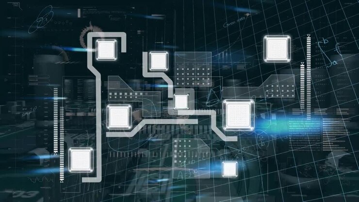 Animation of networks and data processing over grid