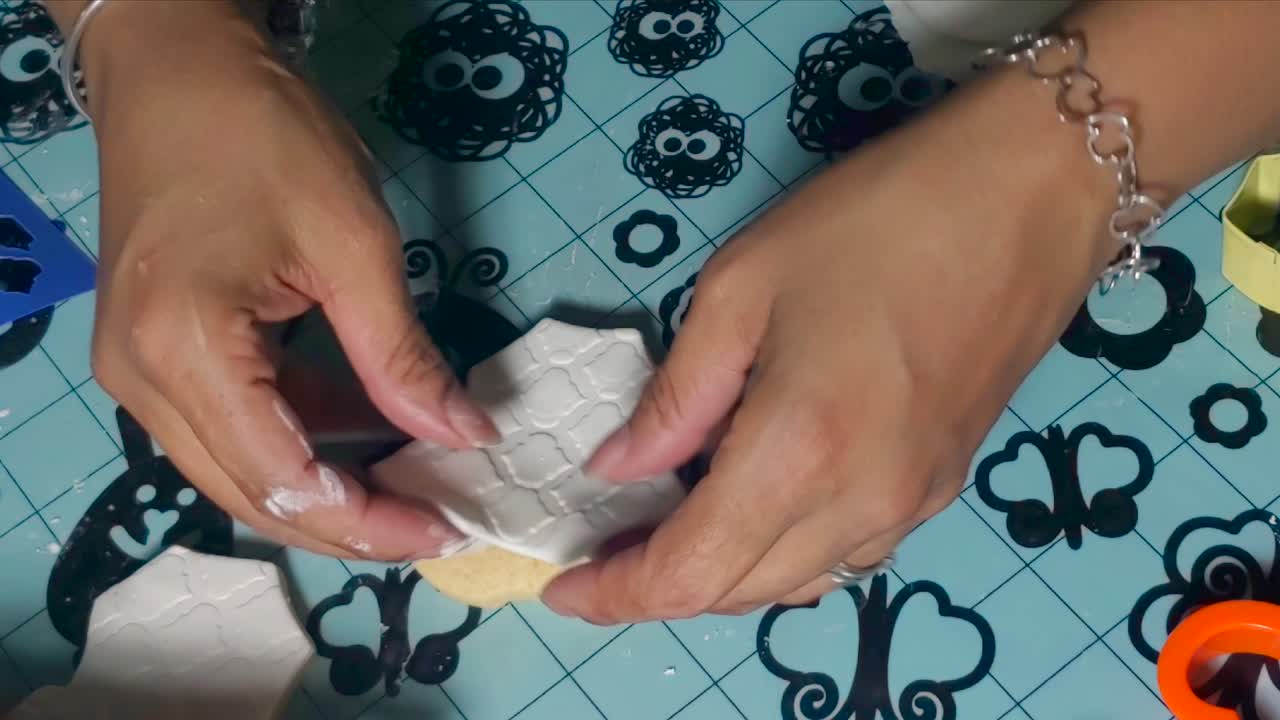 Preparing homemade cookies for the baby's birth