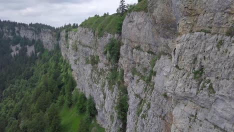 high rock face in switzerland