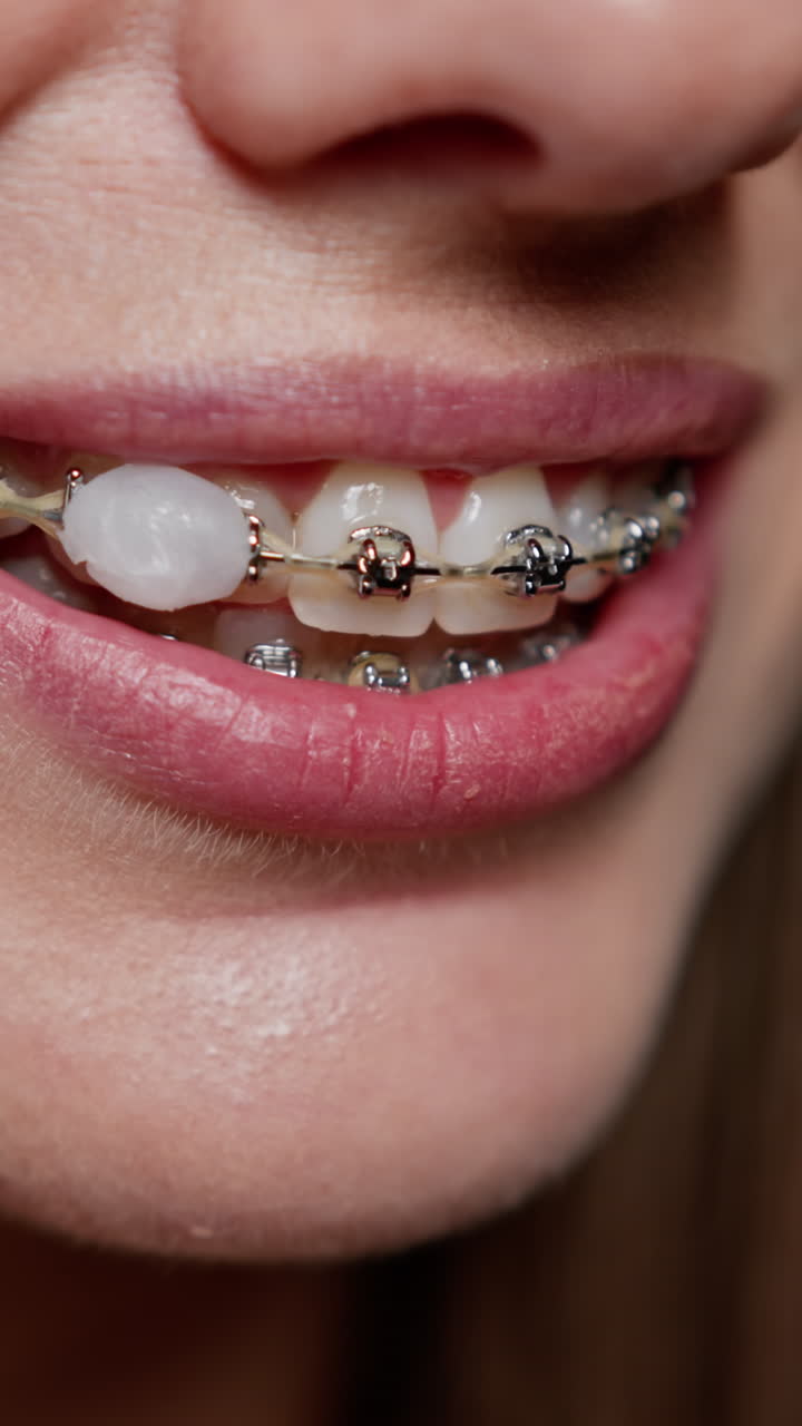 Woman with braces