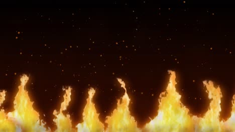 a dynamic display of fire against a dark backdrop.