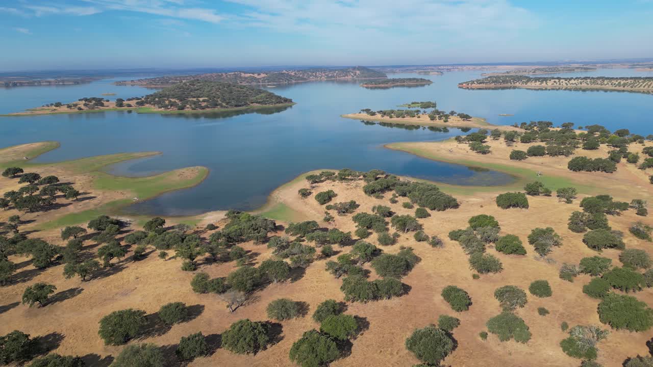 Beautiful lake view at daytime in Portugal