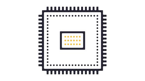 animación del icono de la línea de la cpu