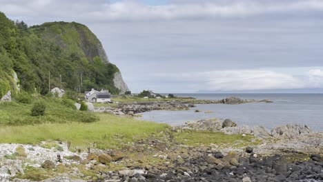 garron point on the antrim coast road in northern ireland