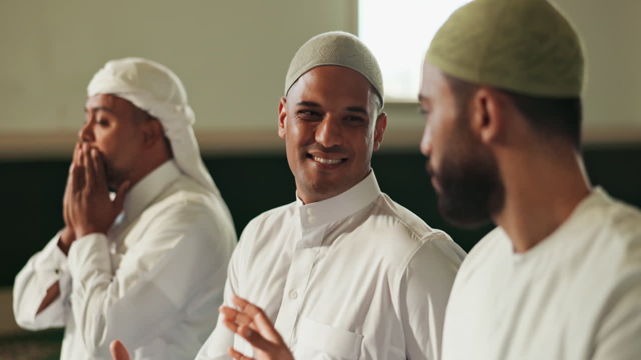 Muslim men in traditional clothing
