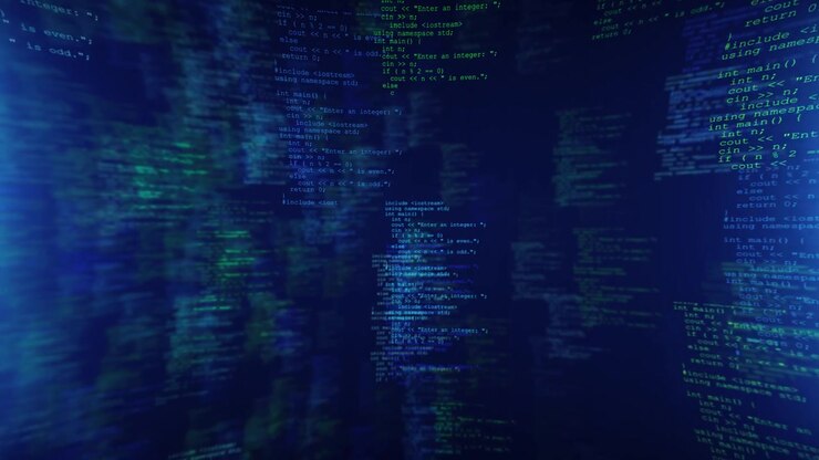 4k programming computer script code abstract technology background of software developer blockchain