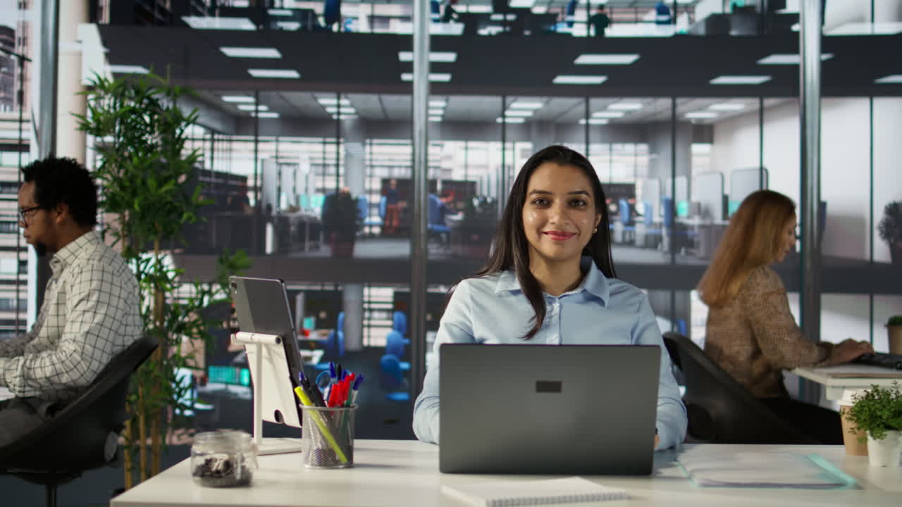 Office workers in a modern office