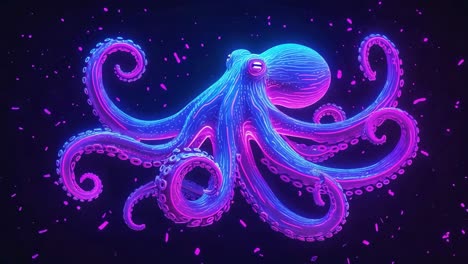 neon octopus