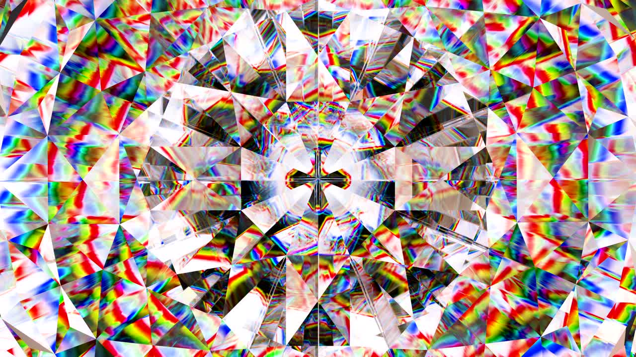 piedra preciosa brillante macro ciclo giratorio sin costuras caleidoscopio