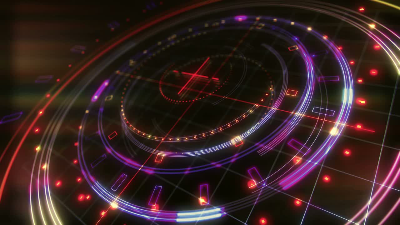 Animazione di interfaccia tecnologica astratta