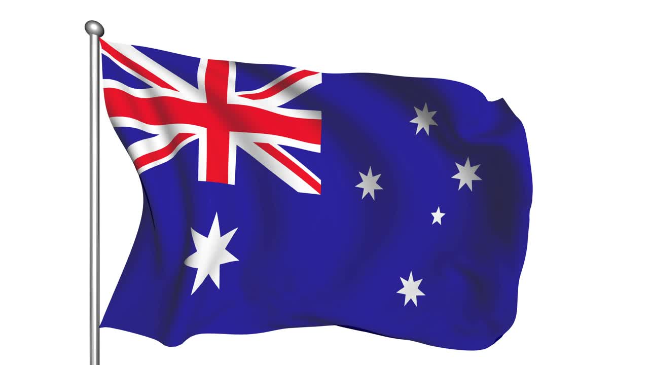 바람에 오스트레일리아의 발 (알파 채널, 반투명, loopable)