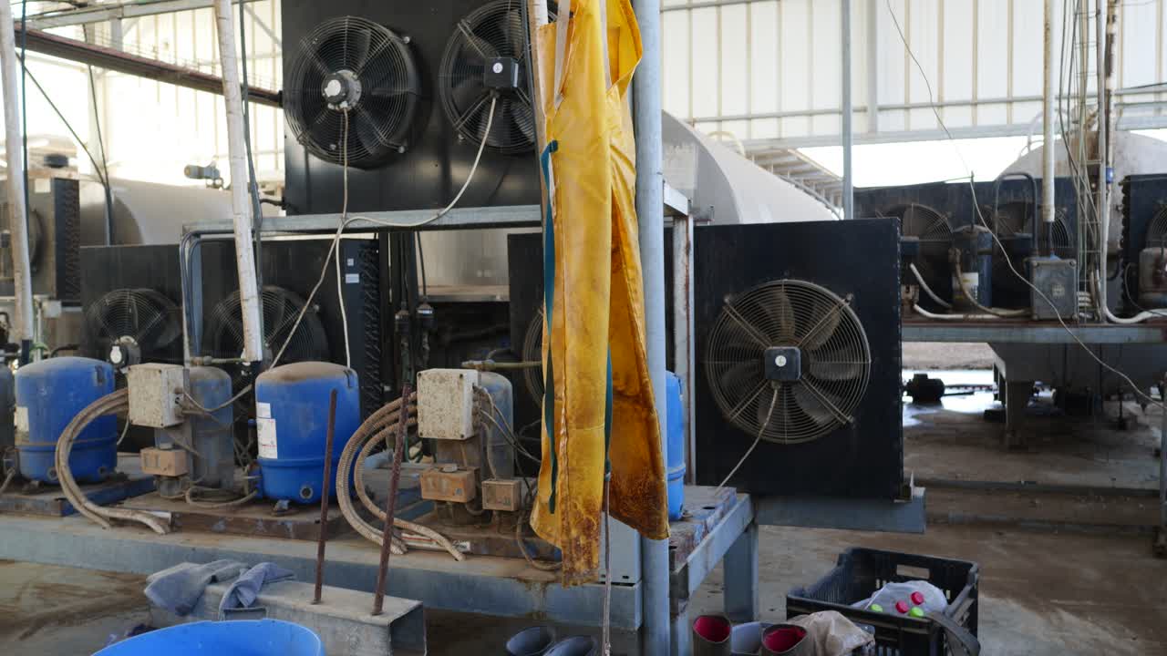 Modern machinery at a dairy processing plant
