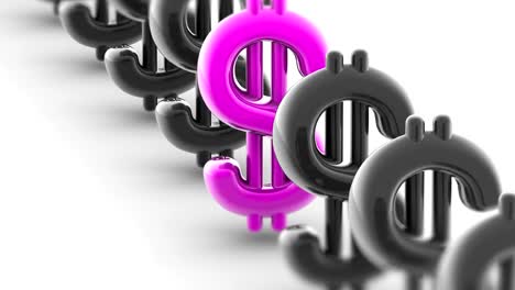 el icono del dólar. las imágenes de bucle tienen resolución de 4k.