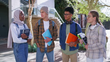 group of students on campus