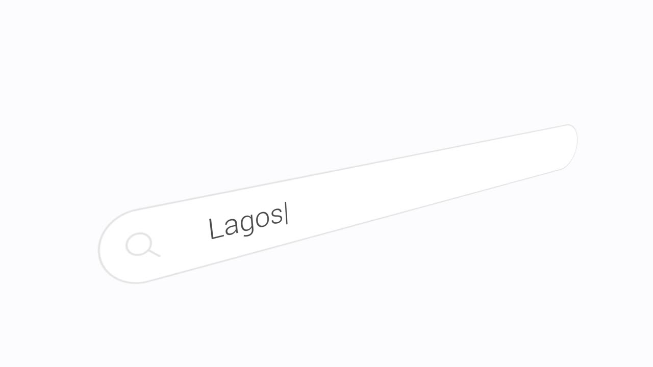 Typing Lagos Into Browser Search Field - Close Up