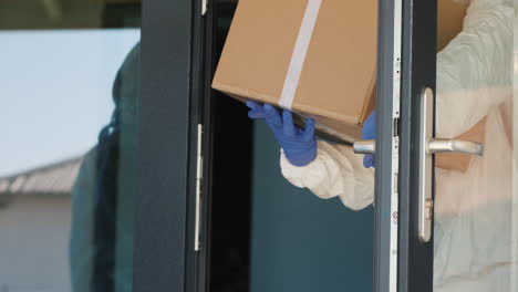 loading boxes of medicine at the clinic door