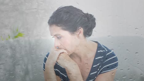 animación digital de una mujer preocupada 4k