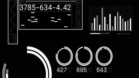 animation of data processing over dark background