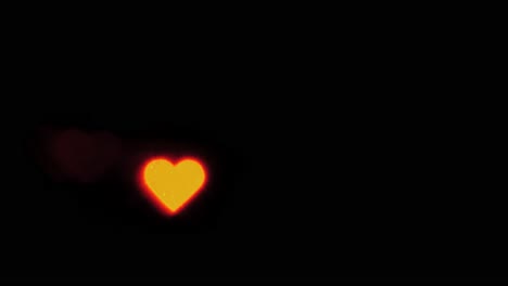 bokeh de hermosos corazones de luces intermitentes, día de san valentín, día de la boda o medios sociales como concepto de fondo