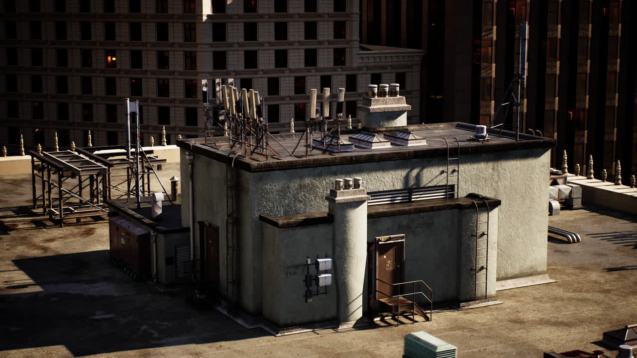 крыша здания с видом на город