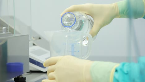 laboratory worker preparing to experiment at lab. pharmaceutical research