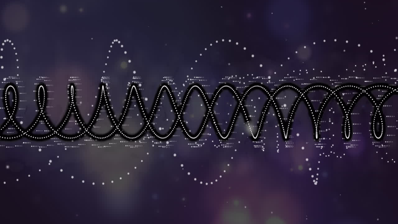 Animation of white spots and trails on black background