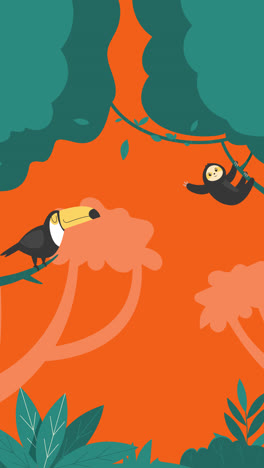 Ilustración de animales de la jungla