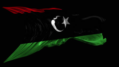 agitando la bandera de libia
