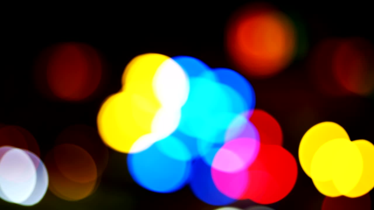 parque de atracciones bokeh por la noche