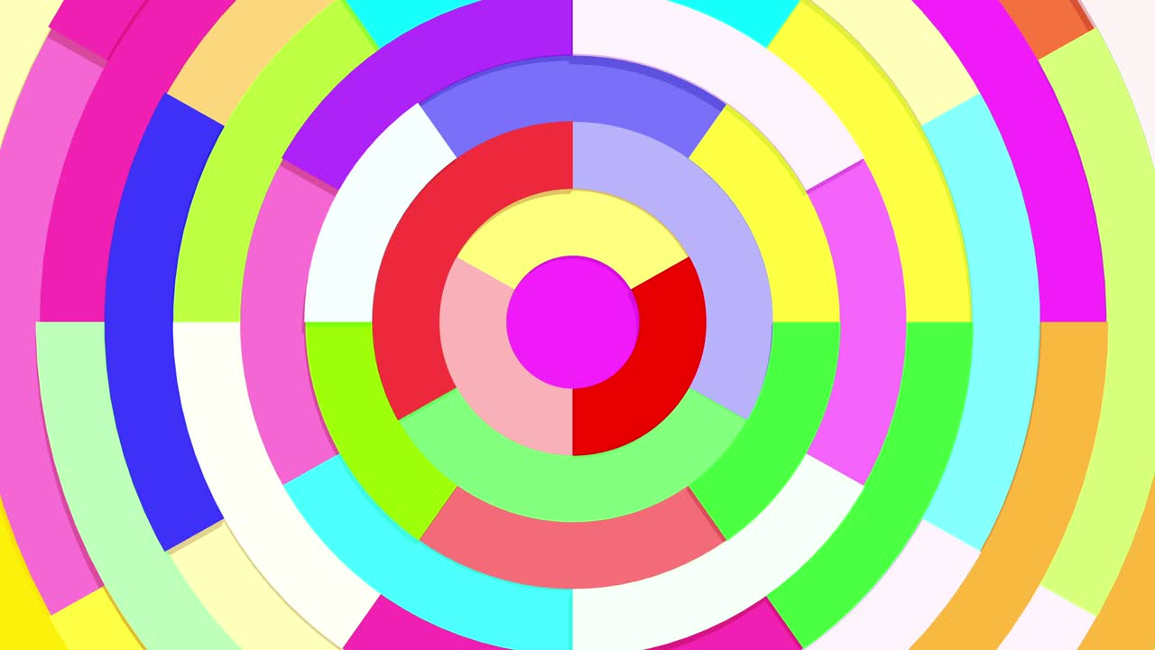 colorida caja de forma geométrica movimiento de bucle sin costuras suavemente alrededor puede ser utilizado como fondo para la educación del niño.