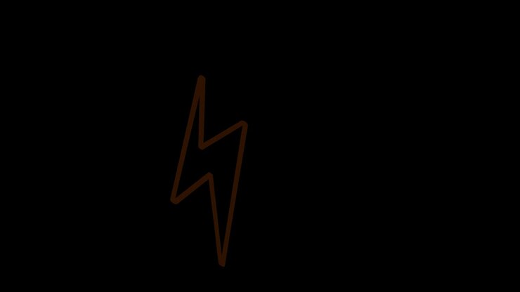 Brown Lightning Bolt Icon