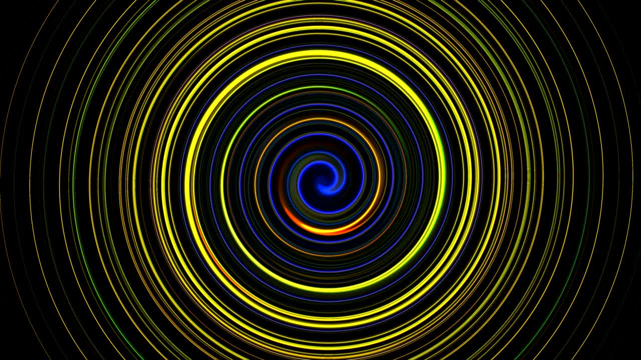 líneas giratorias y giratorias en espiral abstractas, fondo generado por computadora, fondo de renderización 3d
