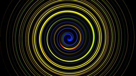 líneas giratorias y giratorias en espiral abstractas, fondo generado por computadora, fondo de renderización 3d