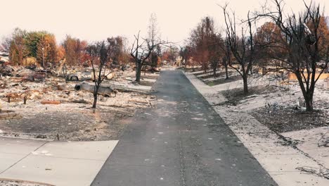 viendo la destrucción del incendio forestal de almeda 2020 en talent, oregon