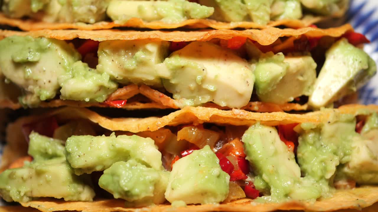 Delicious Stacked Tacos with Avocado