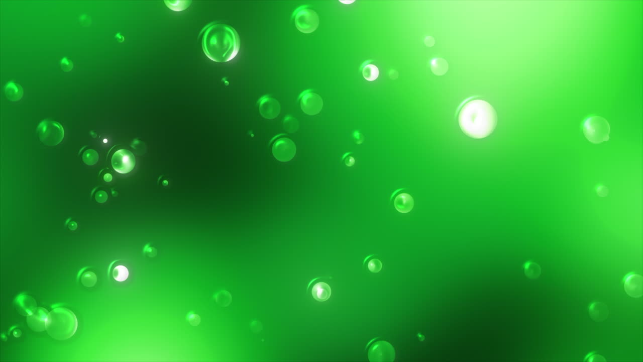 Abstract Green Bubbles Background